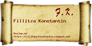Fillitza Konstantin névjegykártya